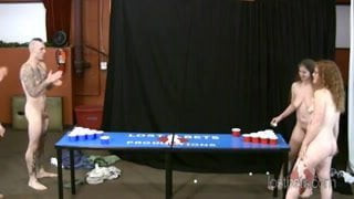 Strip Beer Pong with Johnny, Joe, Kat, and Daisy