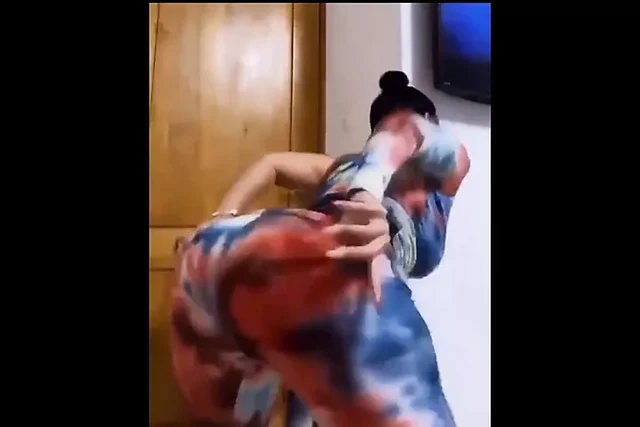 Thick Latina wobbles that big butt