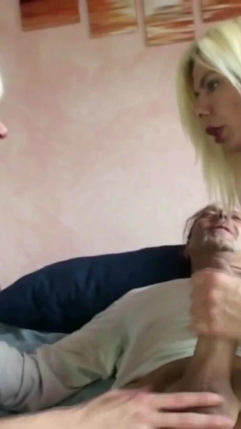 Jaw-dropping moment from "German Mature Double Blow Huge Cock and Fuck Him after Cum"