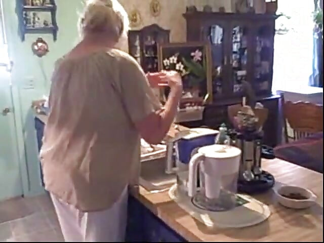 Sexy Dutch girl milf gilf cooks breakfast