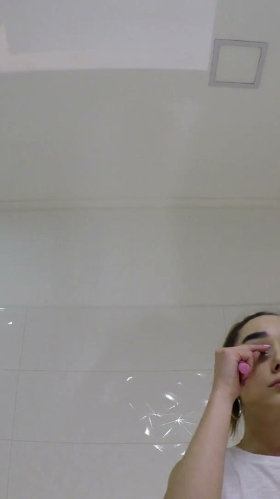 Petite Redhead Tight Pussy Hot & Sexy Amateur Girlfriend in the Bathroom does Make up with a Skirt | Clip 3