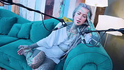 I talk about O - Overcome - ASMR podcast SFW talking goth skinny girl dreadlocks tattoo model inked girl