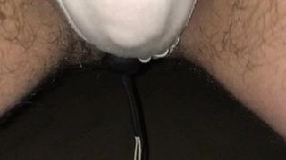 Pee in white cotton panties