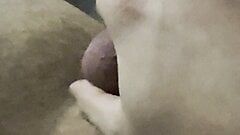 Solo straight Swiss teen fingering his ass and wearing bi cock ring toy