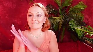 Asmr fetiche guantes sfw video (Arya Grander)