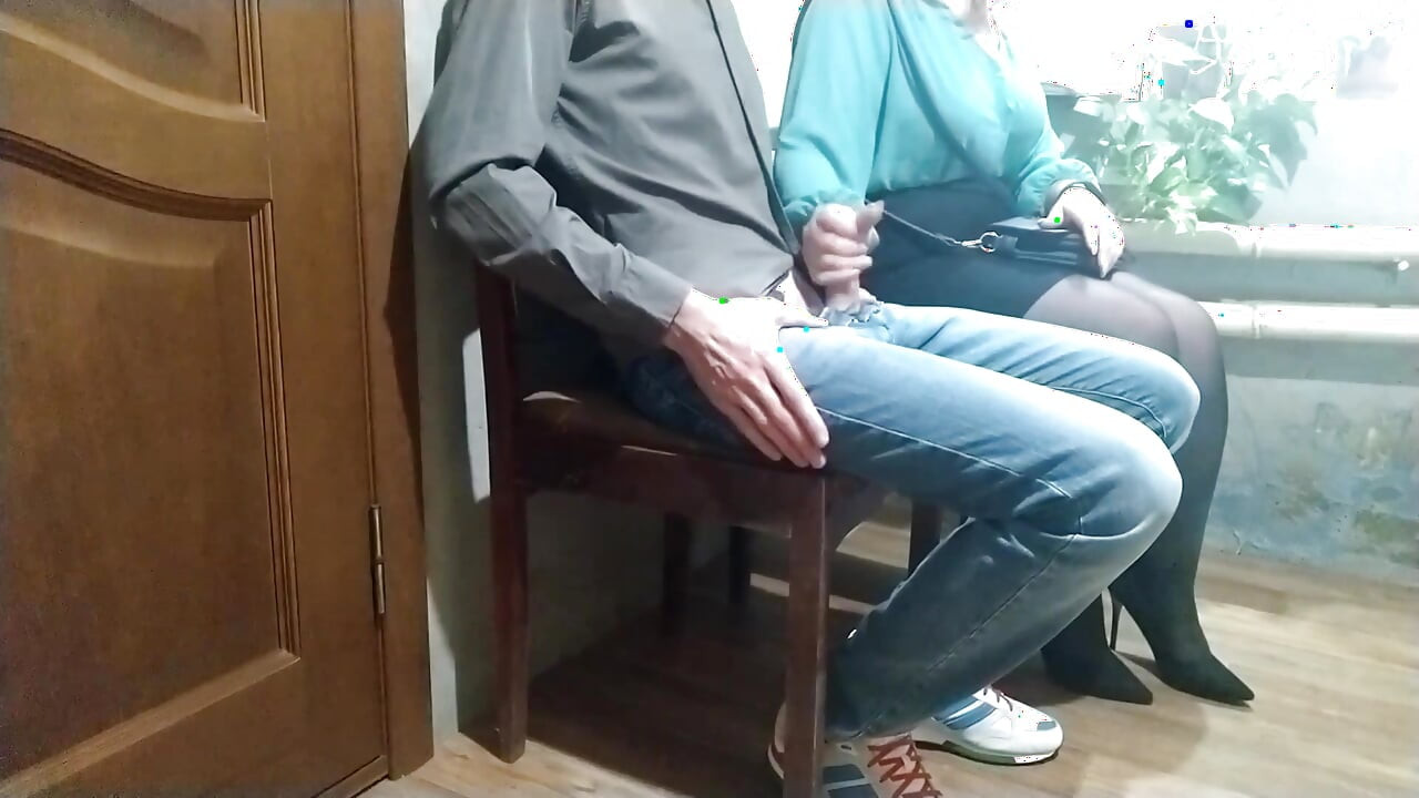 Call me anytime! A stranger jerked me off in the waiting room