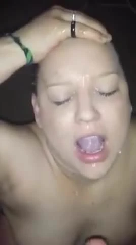 Chubby slut facial