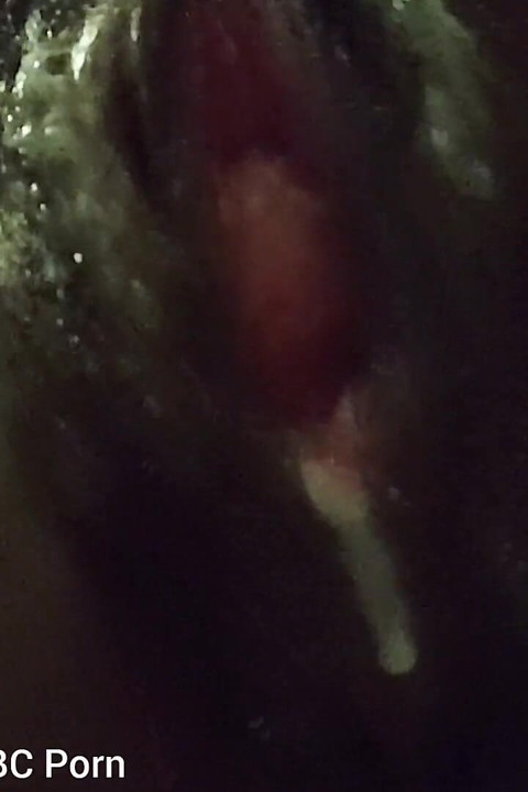 Rubbing Spreading My Big Black Wet Dripping Pussy
