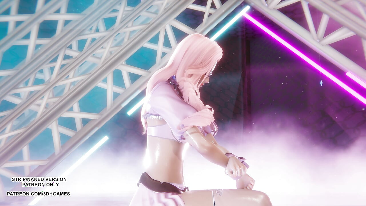 MMD Purple Kiss - Nerdy Seraphine Sexy Kpop Dance League of Legends Hentai