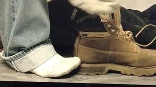 Vintage luźne dżinsy i buty