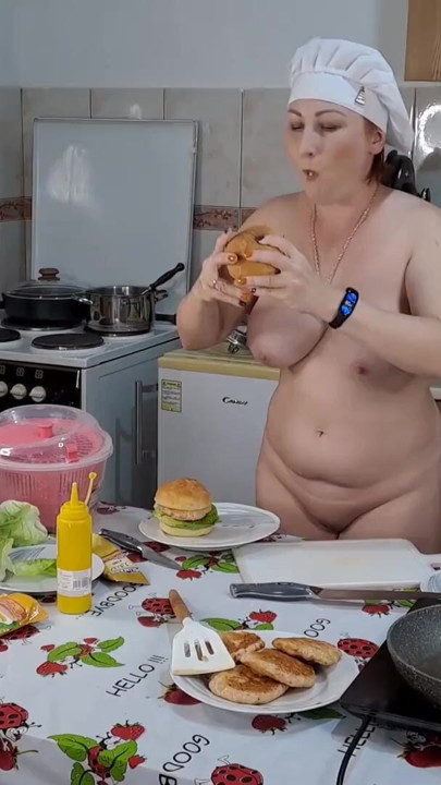 Behind the Scenes: Eating Burgers Naked in my Kitchen | Clip 1