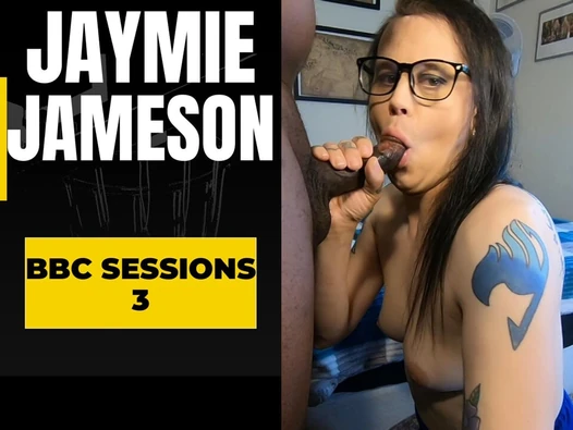 TS slut Jaymie Jameson submits to BBC and creampied rough