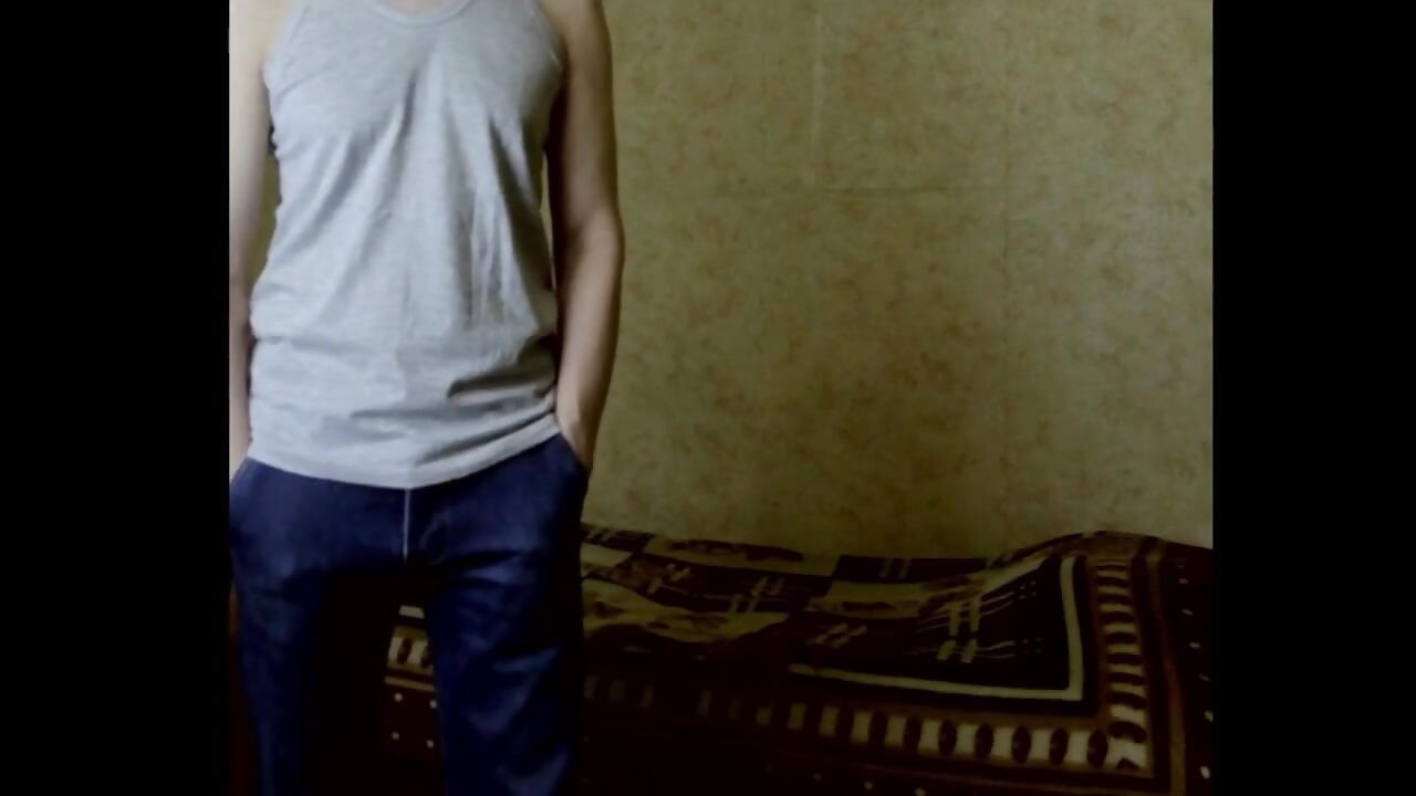 A guy with an imperfect body twirls in front of the camera in different outfits and shows his underwear.