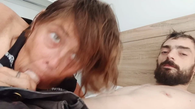 My slave ravaging my cock