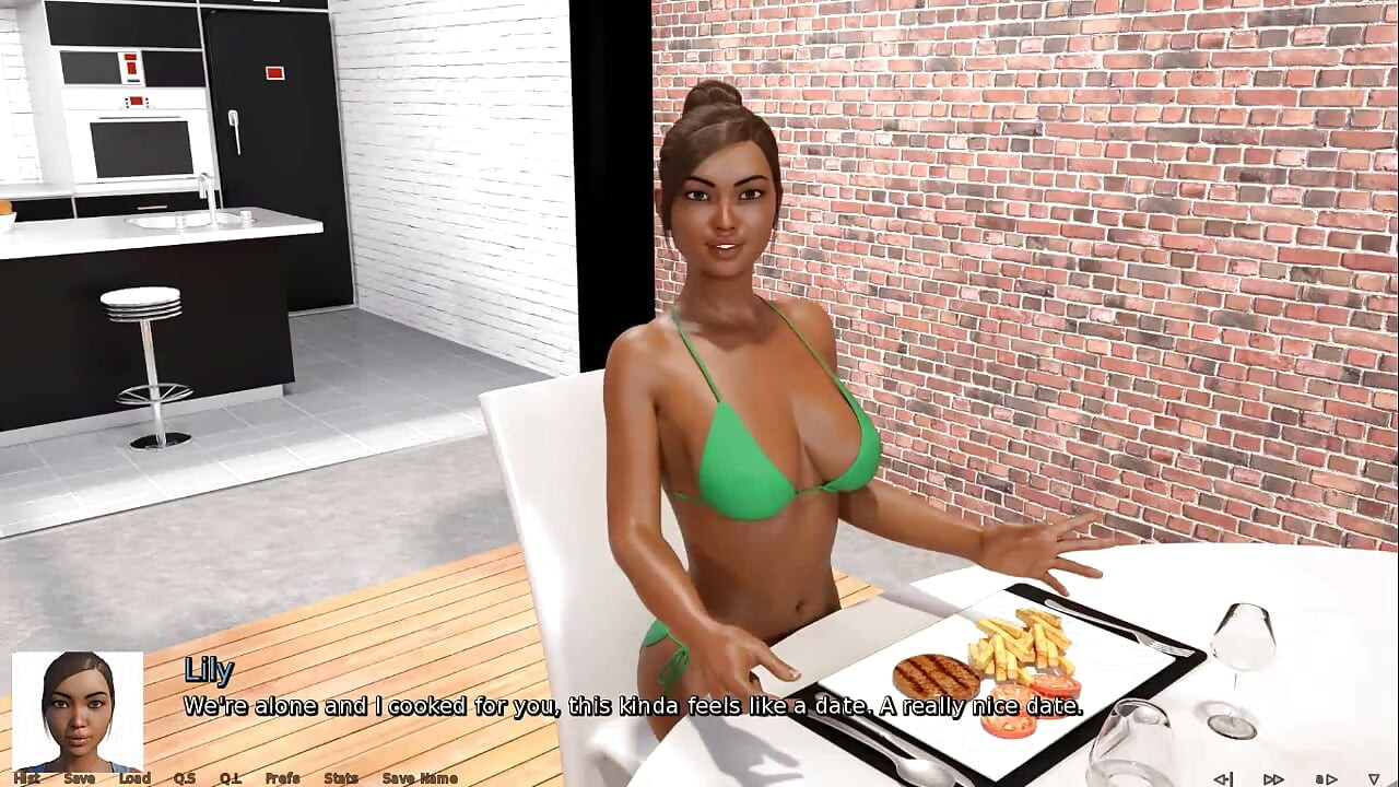 Where the heart is: sexy black ebony cook in bikini ep 105