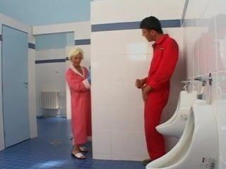 Bathroom cleaning turns into hot anal sex