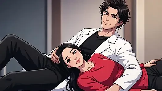 Priya'nın göğüsleri nashedi doktoru tarafından sert basılıyor