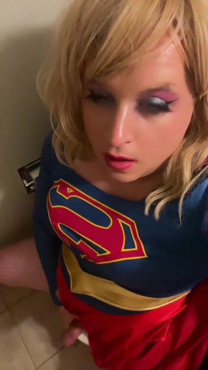 Iconic moment from "Shameless Sissy Supergirl Jerks Off on Snapchat."