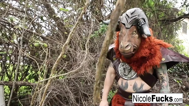 Hunter Nicole Aniston captures a Minotaur and Milks his