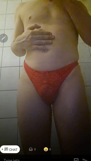 Very sexySissy femboy showing ass in thong