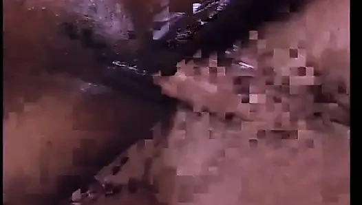 Barda koyu tenli piliçlerle güzel grup seks ırklararası parti