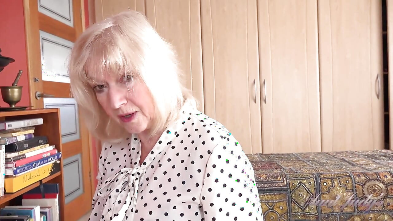 Auntjudys - Your 69yo Busty GILF Stepmom Louise Catches You Watching Mature Porn