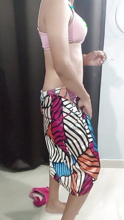 satin panty remove and show my long dick