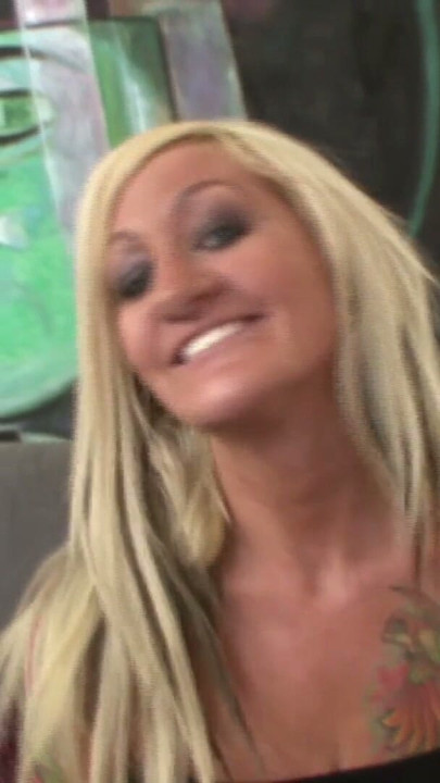 White tattooed ghetto slut is doing an unprotected casting | Clip 1