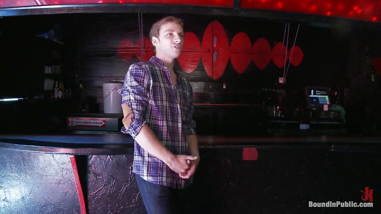 Sebastian Keys Gets His Ass Stretched and Pissed on in a Public Bar