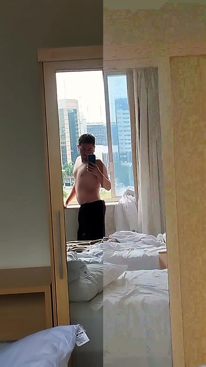 I Woke up Horny and Showed off in Bed