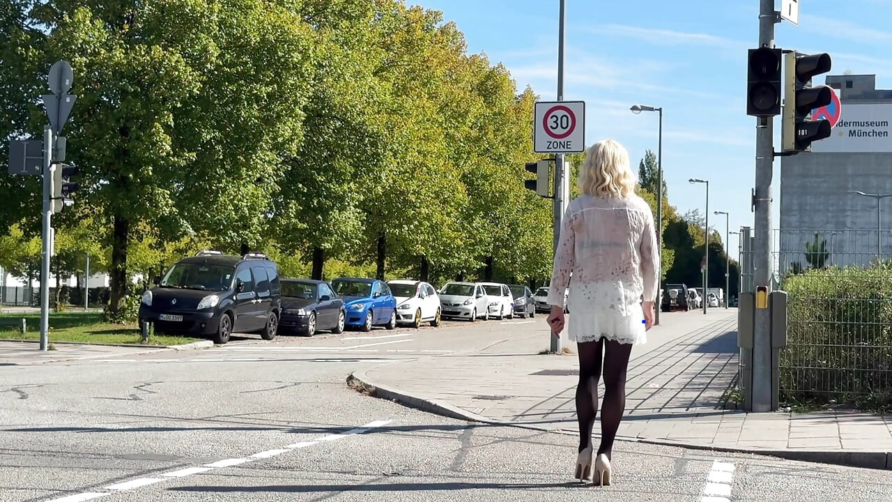 On the road in chastity at the Reim Arcaden
