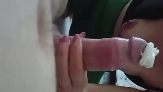 A short one with whipped cream, she does it with maximum pleasure