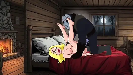 Öğrenci kız kampta seks yapıyor. Cartoon Horror Parody