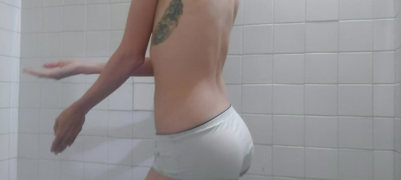 Wetting my panties in the shower hairy pussy