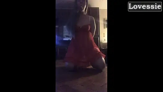 An Obedient, Hot MILF Plays with Nipple Clamps, Follows Orders, and Sucks Cock While Dressed as a Cat - Lovessie