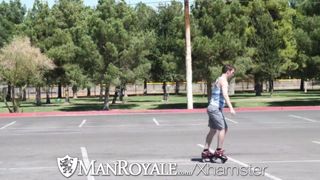 ManRoyale Roller Skating Hunk Gets Pounded