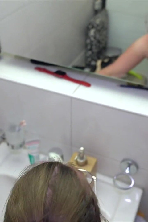 Family Quickie in the Bathroom, Stepbrother Also Wants to Fuck Her and Cum All Over Her Tits.