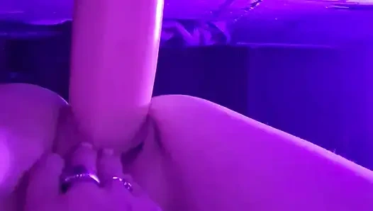 Riding my 13 inch dildo