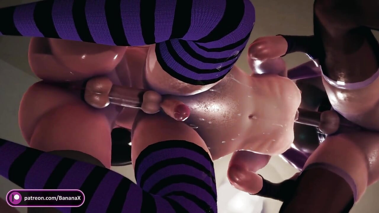 اثنين من فوتاناري مزدوج فريق Femboy - الحلق والشرج ونائب الرئيس المزدوج