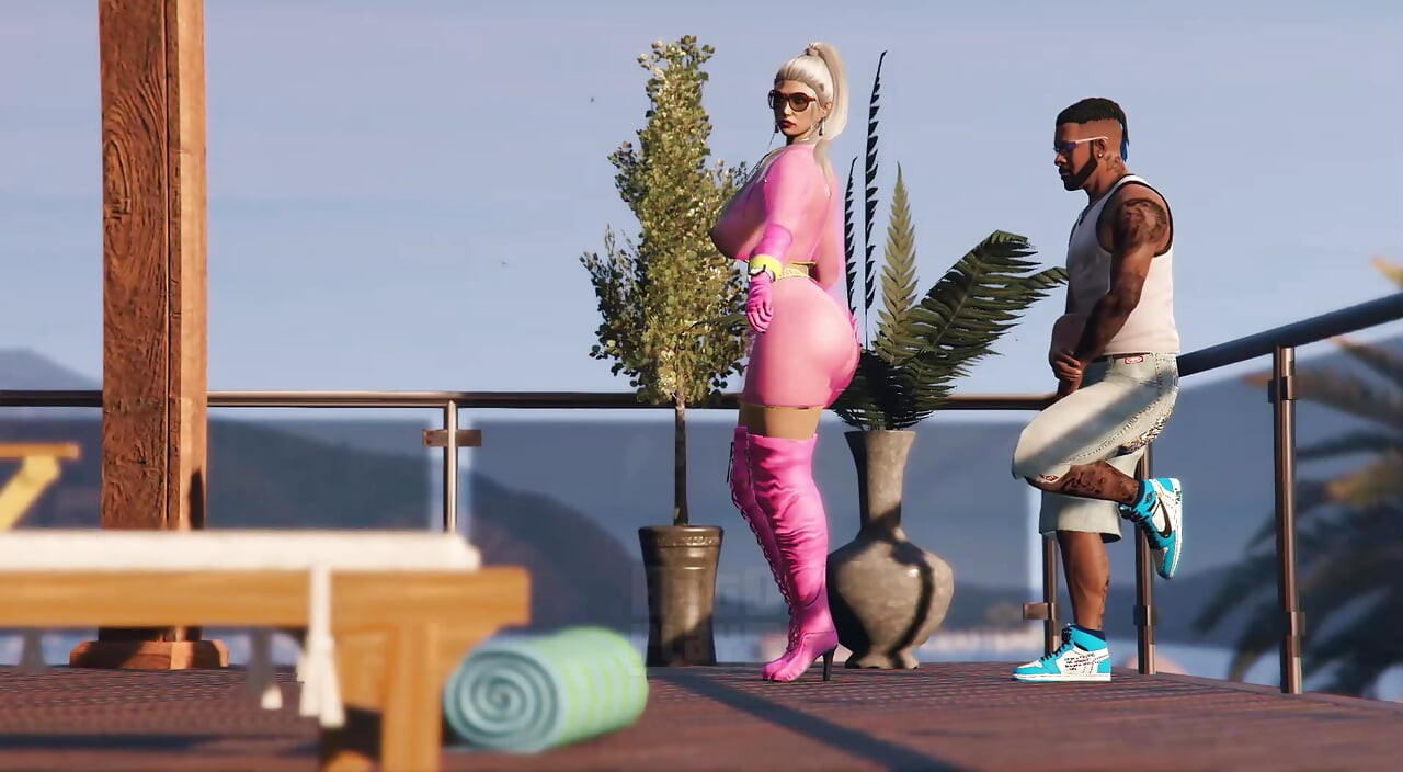 GTA V Franklin Clinton x Premium Pink Boots Lady (3D Animation) (FULL)