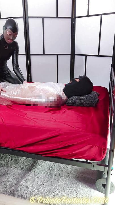 Slave-friend Mummified and Milked