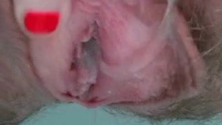 Creamy Hairy Pussy Play