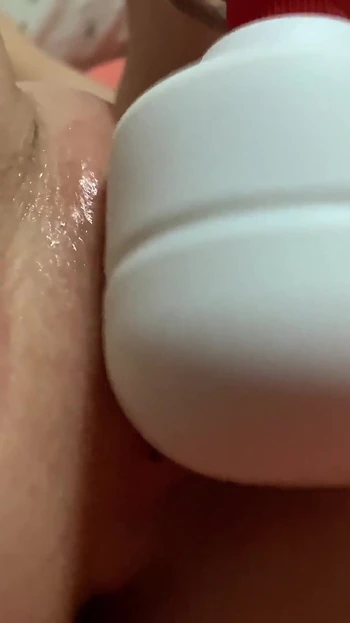 A Young Brunette Masturbates and Cums From a Toy, Female Orgasm