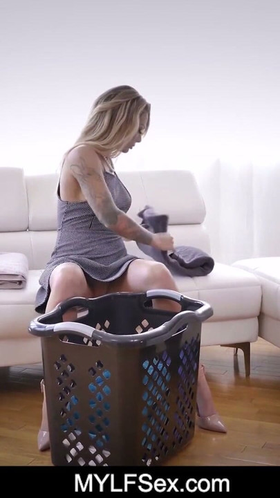 Fifty Plus Blonde Babe MILF Gets Fucked While Housecleaning | Clip 1