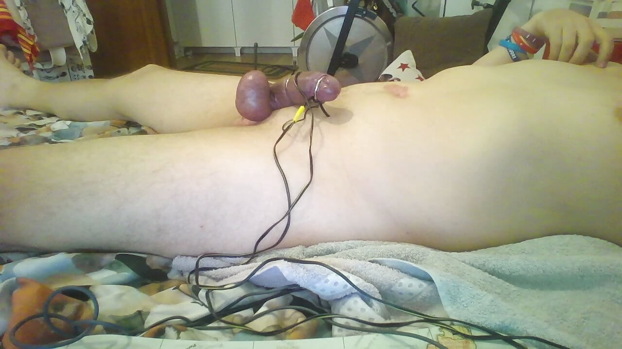 Remote Estim of my cock
