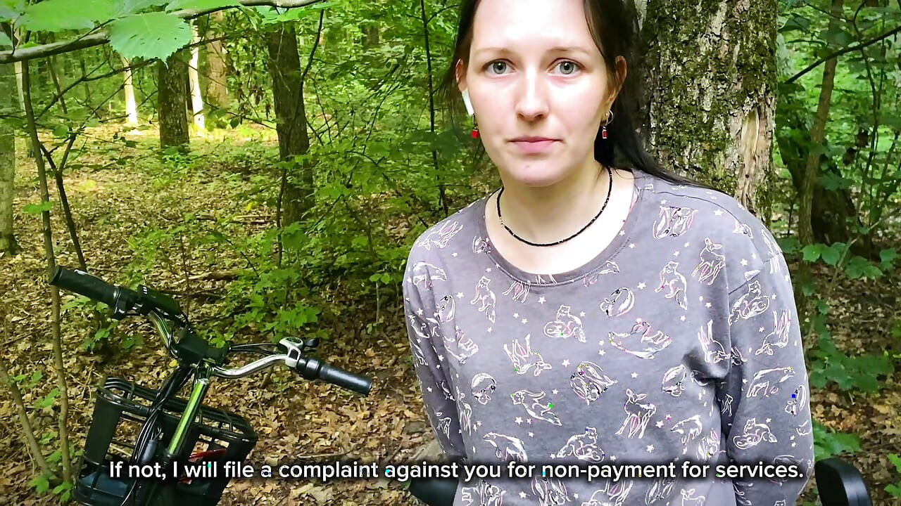 Helped a cutie fix her bike in the middle of nowhere and she thanked me with a juicy outdoor doggystyle & swallowed all my cum