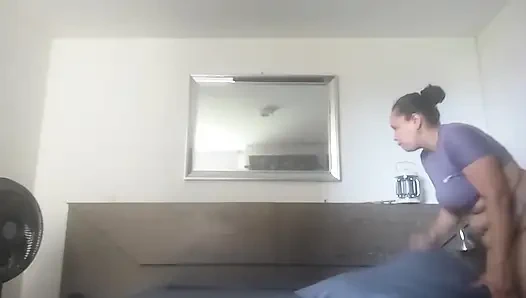 MILF ends up masturbating her big juicy pussy while alone at home