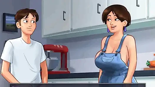 Summertime saga: milf reife MILF verführt jüngeren mann in ihrer garten ep 108
