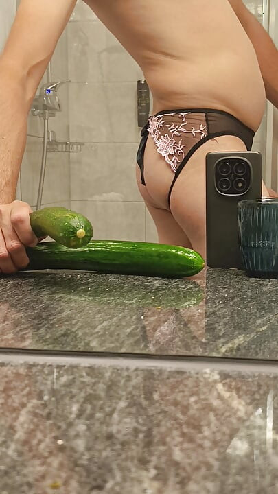 Wet fun with natural dildos