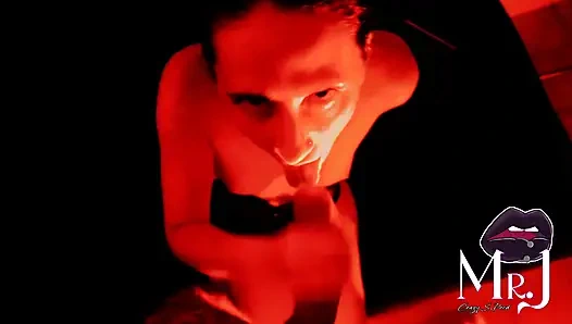 Nyx and MrJ... under a red light